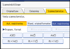 Illustration af sk&aelig;rmen p&aring; betjeningspanelet
