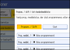 Illustration af sk&aelig;rmen p&aring; betjeningspanelet