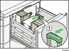 Illustration af bred elevatorkassette.