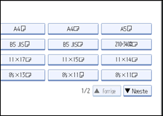 Illustration af skærmen på betjeningspanelet