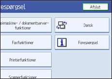 Illustration af sk&aelig;rmen p&aring; betjeningspanelet