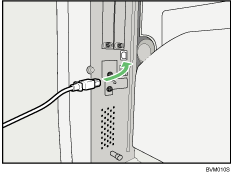Illustration af tilslutning af USB-interfacekabel