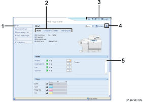 Illustration af Web monitor-sk&aelig;rmen