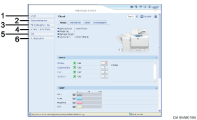 Billede af sk&aelig;rm med nummerangivelser