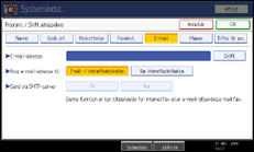 Illustration af skærm på betjeningspanel