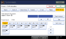 Illustration af skærm på betjeningspanel