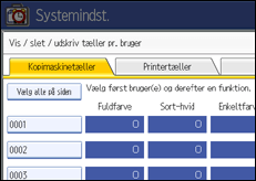 Illustration af sk&aelig;rm p&aring; betjeningspanel