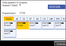 Illustration af sk&aelig;rm p&aring; betjeningspanel