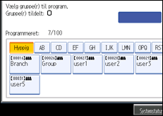 Illustration af sk&aelig;rm p&aring; betjeningspanel