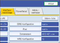 Illustration af sk&aelig;rm p&aring; betjeningspanel