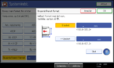 Illustration af sk&aelig;rmen p&aring; betjeningspanelet