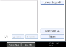 Illustration af sk&aelig;rmen p&aring; betjeningspanelet