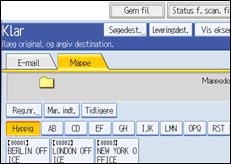 Illustration af sk&aelig;rm p&aring; betjeningspanel