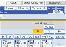 Illustration af sk&aelig;rm p&aring; betjeningspanel