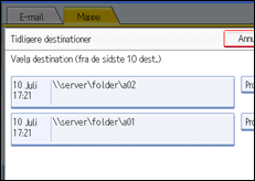 Illustration af sk&aelig;rm p&aring; betjeningspanel