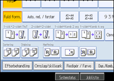 Illustration af sk&aelig;rmen p&aring; betjeningspanelet