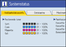 Illustration af sk&aelig;rmen p&aring; betjeningspanelet