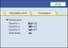 Illustration af sk&aelig;rmen p&aring; betjeningspanelet