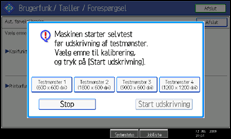 Illustration af sk&aelig;rmen p&aring; betjeningspanelet