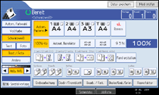 Abbildung des Bedienfeld-Displays