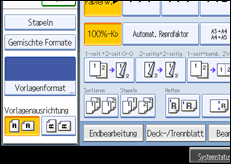 Abbildung des Bedienfeld-Displays