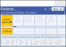 Abbildung des Bedienfeld-Displays