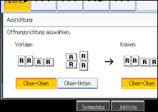Abbildung des Bedienfeld-Displays