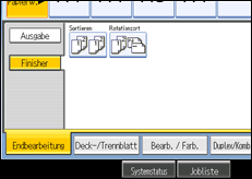 Abbildung des Bedienfeld-Displays