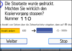 Abbildung des Bedienfeld-Displays