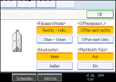 Abbildung des Bedienfeld-Displays