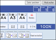 Abbildung des Bedienfeld-Displays