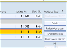 Abbildung des Bedienfeld-Displays