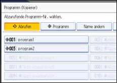 Abbildung des Bedienfeld-Displays