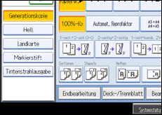 Abbildung des Bedienfeld-Displays