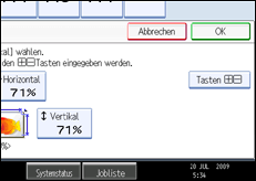 Abbildung des Bedienfeld-Displays