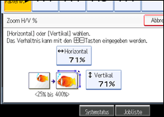 Abbildung des Bedienfeld-Displays