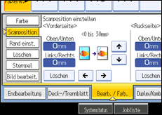 Abbildung des Bedienfeld-Displays