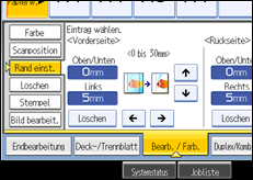 Abbildung des Bedienfeld-Displays