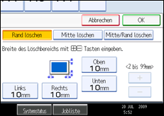 Abbildung des Bedienfeld-Displays