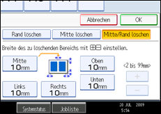 Abbildung des Bedienfeld-Displays
