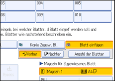Abbildung des Bedienfeld-Displays