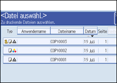 Abbildung des Bedienfeld-Displays