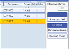 Abbildung des Bedienfeld-Displays