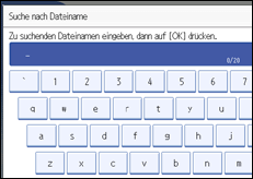 Abbildung des Bedienfeld-Displays
