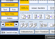 Abbildung des Bedienfeld-Displays