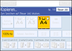 Abbildung des Bedienfeld-Displays