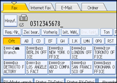Abbildung des Bedienfelds
