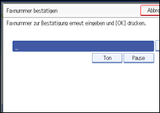 Abbildung des Bedienfelds