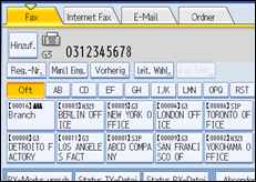 Abbildung des Bedienfelds