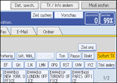 Abbildung des Bedienfelds